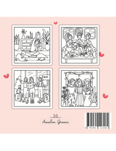 Bestie Moments: Coloring Book for Adults and Teens Featuring Cute & Girly Scenes for Relaxation 2