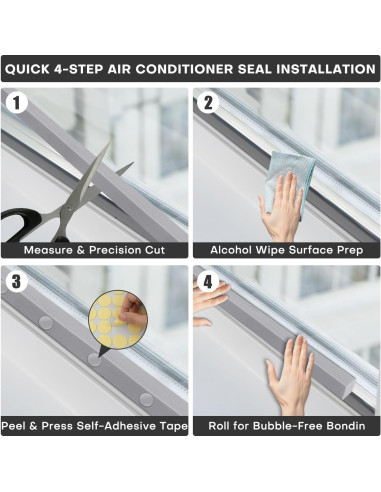 Kit de Sello para Ventana de Aire Acondicionado FoamJoy - 2 Piezas