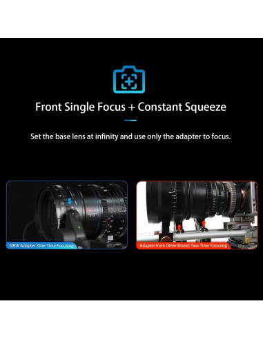 Lente Anamórfica SIRUI 35mm T2.9 1.6x con Adaptador 1.25x