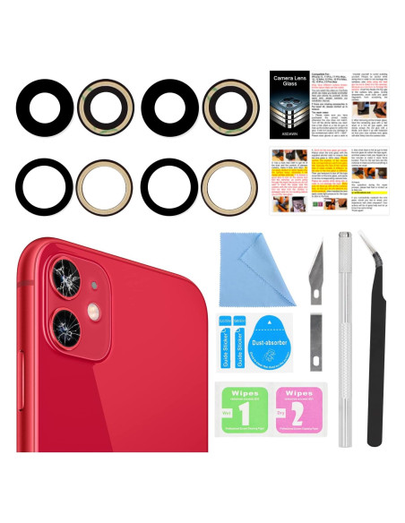 Reemplazo Cristal Lente Cámara Trasera iPhone 11 ASDAWN x2