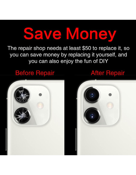Reemplazo Cristal Lente Cámara Trasera iPhone 11 ASDAWN x2