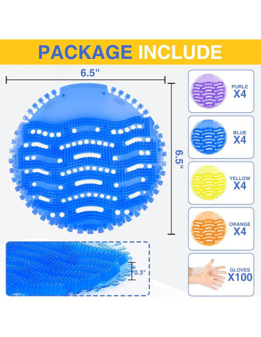 16 Pack Desodorante de Orinal Tenkaiwick con Guantes Desechables