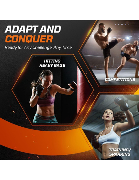 Guantes de MMA Flexzion Sin Dedos para Sparring - Negro