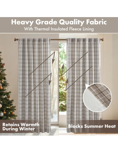 Cortina Aislante Térmico Madison Park Anaheim 50x63 cm Marrón