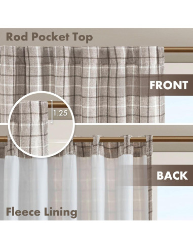 Cortina Aislante Térmico Madison Park Anaheim 50x63 cm Marrón