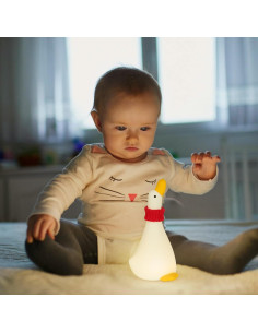 Luz Nocturna Pato LED Recargable Silicona 10.4x16.8cm 2