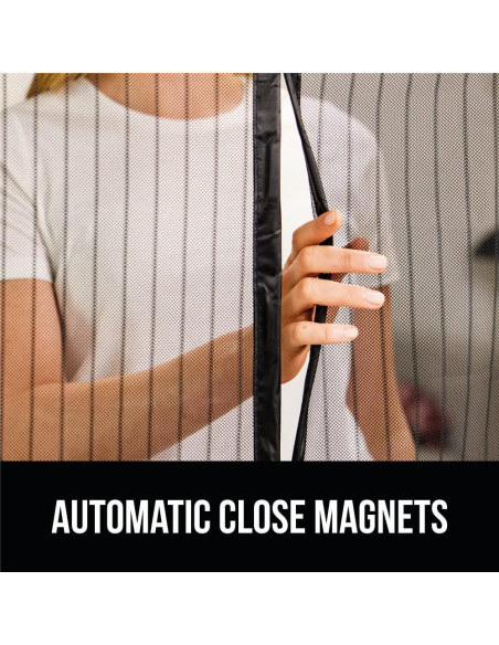 Puerta de Pantalla Magnética GORILLA GRIP 96x208 cm Negro