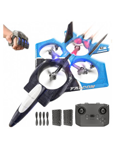 Avión RC BEZGAR Azul con Giroscopio y Acrobacias 360