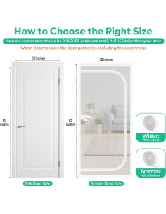 Puerta de Pantalla MYPIN 81x208 cm para Gatos y Perros 2