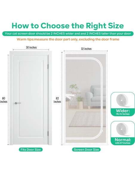 Puerta de Pantalla MYPIN 81x208 cm para Gatos y Perros