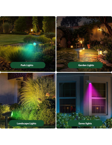 Luces Solares Multicolor Lumsoloire IP65 para Jardín 4 Pzas