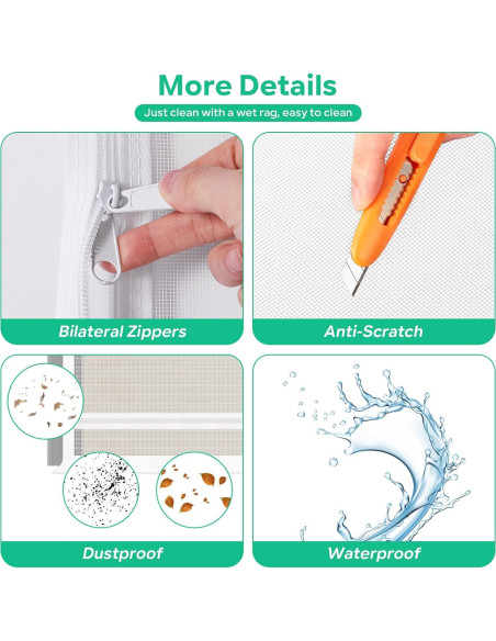 Puerta de Pantalla MYPIN 81x208 cm para Gatos y Perros