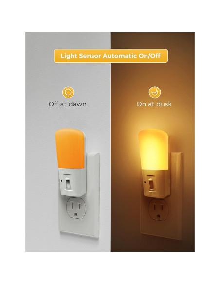 Luz Nocturna Ámbar Regulable LOHAS 2 Pack con Sensor