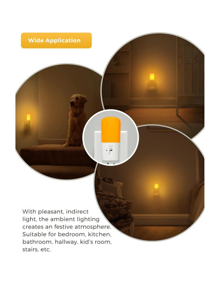 Luz Nocturna Ámbar Regulable LOHAS 2 Pack con Sensor