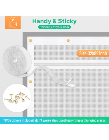 Puerta de Pantalla MYPIN 81x208 cm para Gatos y Perros