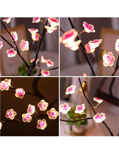 Luz de Árbol de Cereza LED 36 Luces OURBAOFU 50.8 cm