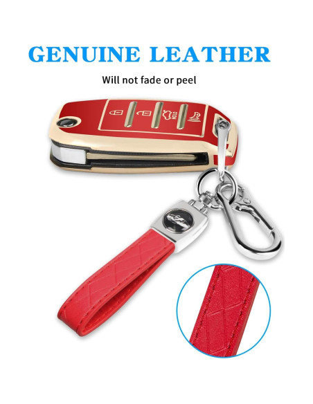 Funda de Llave Kia MILD EAST TPU 4 Botones Roja
