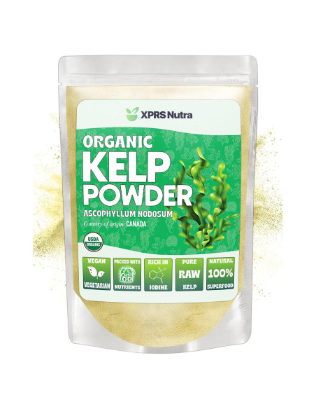 Polvo de Kelp Orgánico XPRS Nutra 113.4 g - Suplemento Vegano