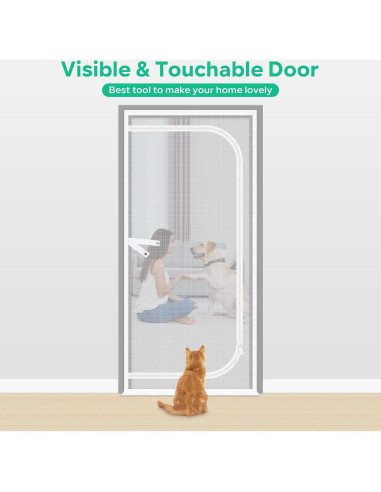 Puerta de Pantalla MYPIN 81x208 cm para Gatos y Perros