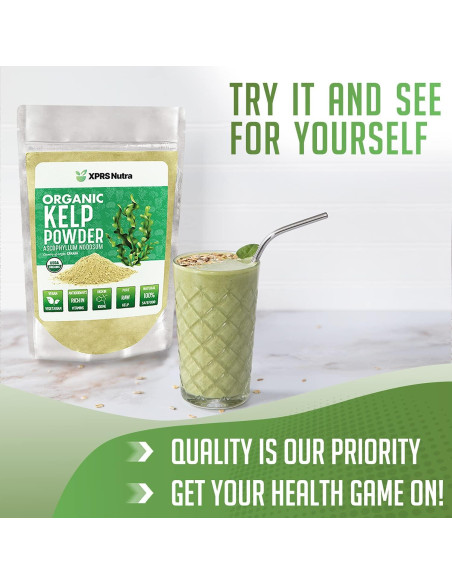 Polvo de Kelp Orgánico XPRS Nutra 113.4 g - Suplemento Vegano