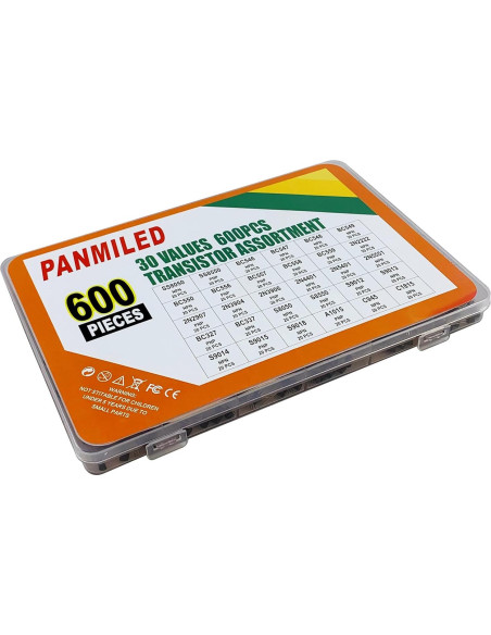 Kit de Transistores Semiconductores PANMILED 600 Piezas NPN PNP