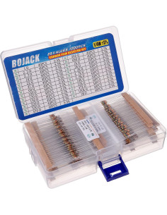 Kit de Resistencias BOJACK 1000 Piezas 25 Valores 1 Ohm-1M Ohm 2