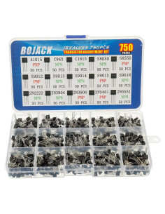 Kit de Transistores de Potencia BOJACK 15 Valores 750 Pcs