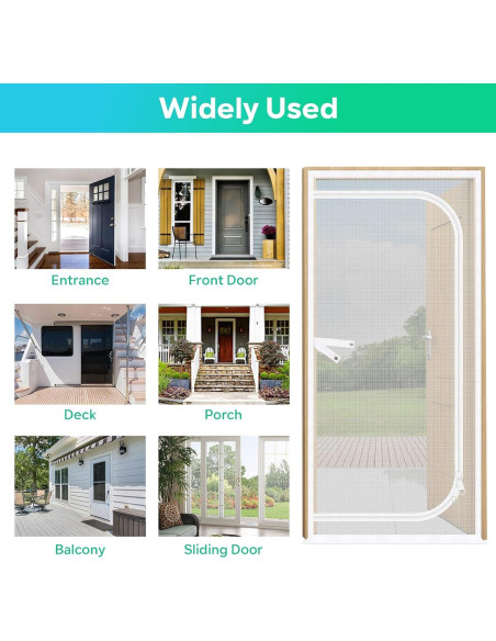Puerta de Pantalla MYPIN 81x208 cm para Gatos y Perros