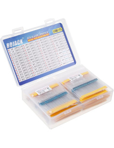 Kit de Resistores BOJACK 1350 Piezas 50 Valores 1% 1/4W 2