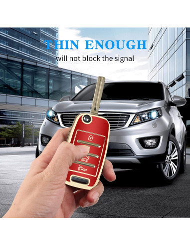 Funda de Llave Kia MILD EAST TPU 4 Botones Roja