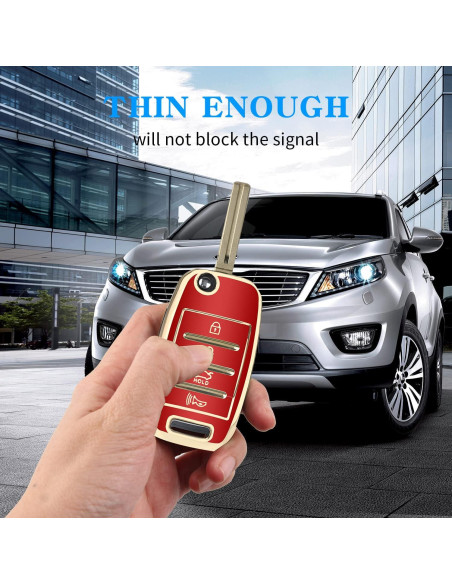 Funda de Llave Kia MILD EAST TPU 4 Botones Roja