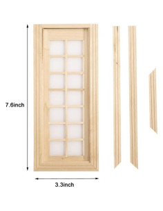 Marco de Puerta de Madera UZPDWK para Casa de Muñecas 1:12 2