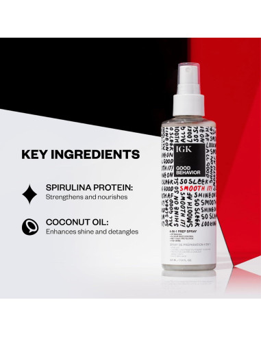 Spray Preparador 4-en-1 IGK Buen Comportamiento 208g