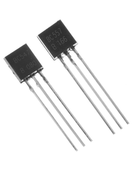 100 Transistores NPN BC547 + PNP BC557 Bajo Consumo 100mA