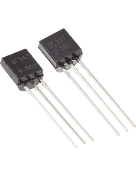 100 Transistores NPN BC547 + PNP BC557 Bajo Consumo 100mA