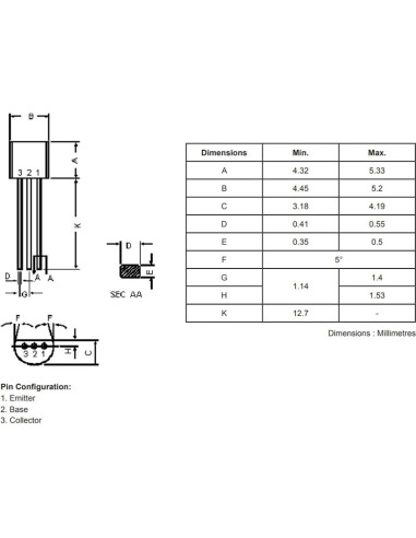 100 Transistores NPN BC547 + PNP BC557 Bajo Consumo 100mA