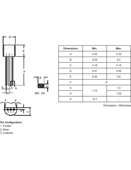 100 Transistores NPN BC547 + PNP BC557 Bajo Consumo 100mA