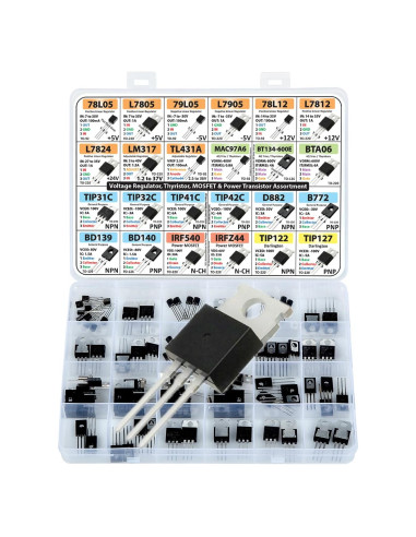 Kit Surtido Transistores Potencia 82 pcs 24 Tipos 3pdt Electronics