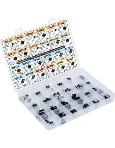 Kit Surtido Transistores Potencia 82 pcs 24 Tipos 3pdt Electronics