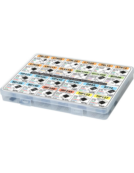 Kit Surtido Transistores Potencia 82 pcs 24 Tipos 3pdt Electronics