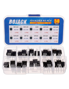 Kit de Surtido de Transistores MOSFET BOJACK 50 Pcs N-P y P-C