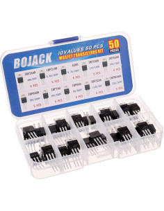 Kit de Surtido de Transistores MOSFET BOJACK 50 Pcs N-P y P-C 2