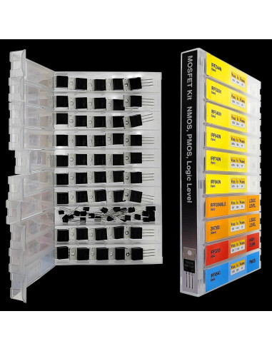 Kit de 70 Transistores MOSFET EEEEE 10 Valores NMOS PMOS