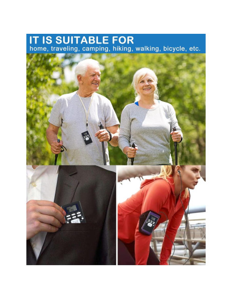 Radio FM Portátil ZHIWHIS con Sintonizador Digital y Auriculares