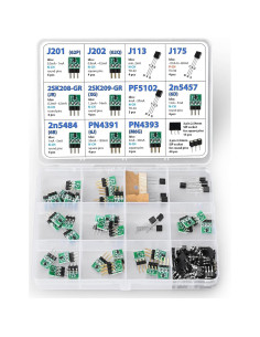 Kit de Transistores JFET 45 pcs con Zócalos 3pdt 2