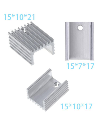 30 Piezas Disipadores de Aluminio TO-220 Jienk con Aislantes