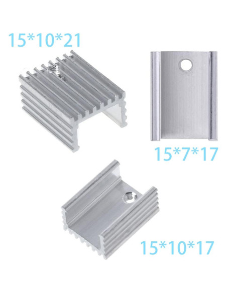 30 Piezas Disipadores de Aluminio TO-220 Jienk con Aislantes