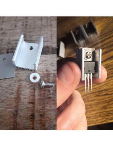 30 Piezas Disipadores de Aluminio TO-220 Jienk con Aislantes