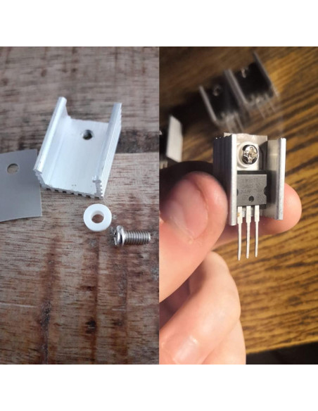 30 Piezas Disipadores de Aluminio TO-220 Jienk con Aislantes