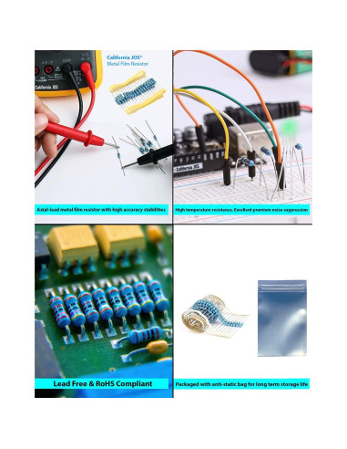 Resistores de Película Metálica 10K Ohm 40 PCS 1/2W Tolerancia 1%